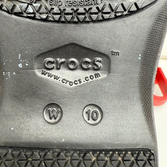 Crocs Bistro Black Slip Resistant Clogs W10 - Picture 6 of 9